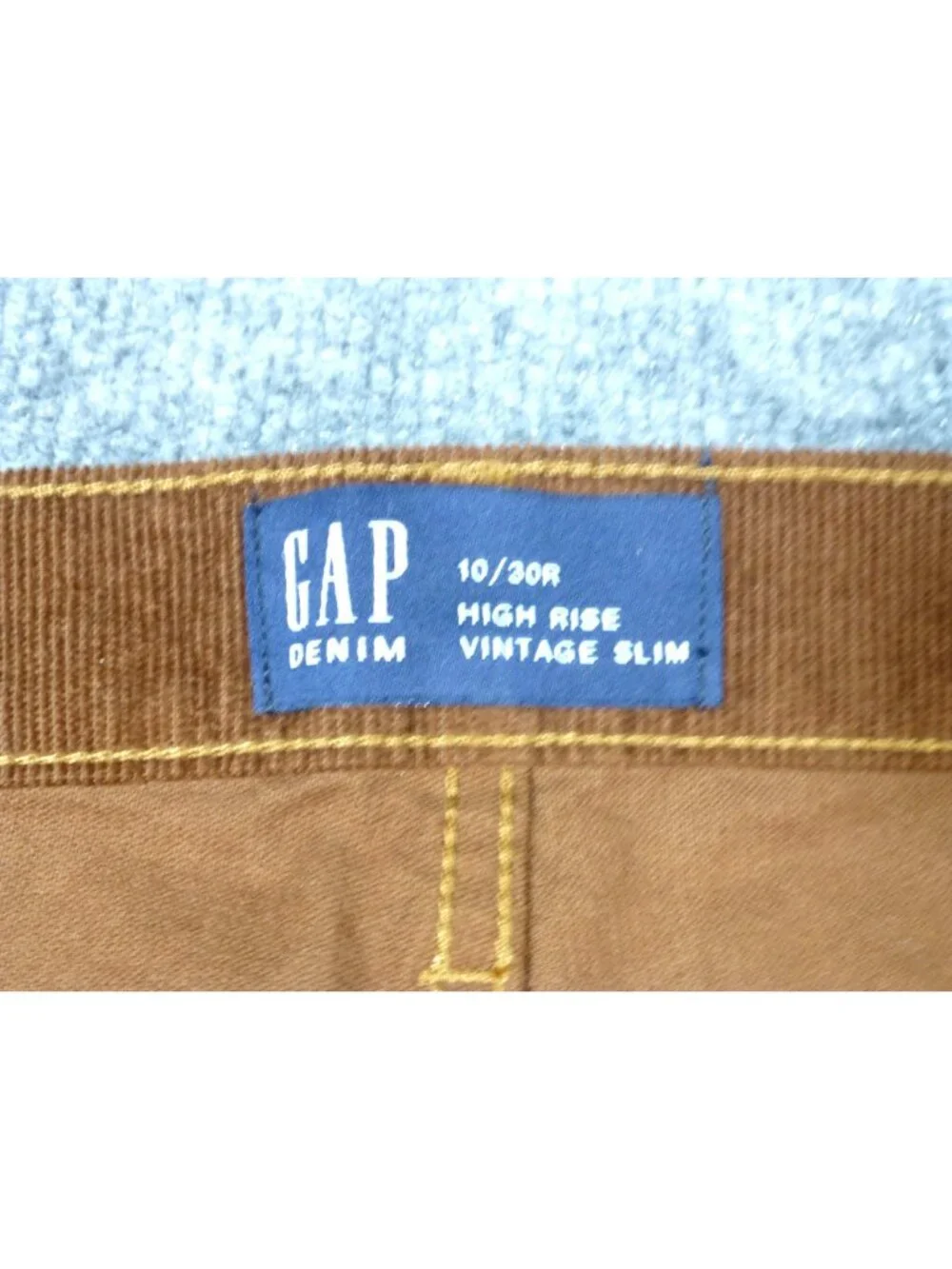 Gap Womens High Rise Vintage Slim Corduroy Pants 10/30 R Brown Stretch New With - Picture 8 of 11